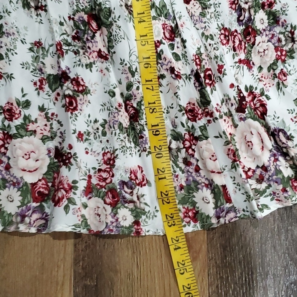 Brooks brothers vintage floral rayon lightweight pocketed skirt - Picture 3 of 7